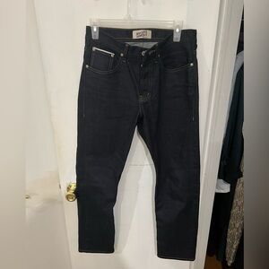 Naked & Famous Weird Guy Denim Men's Dark Jeans, Hemmed Length